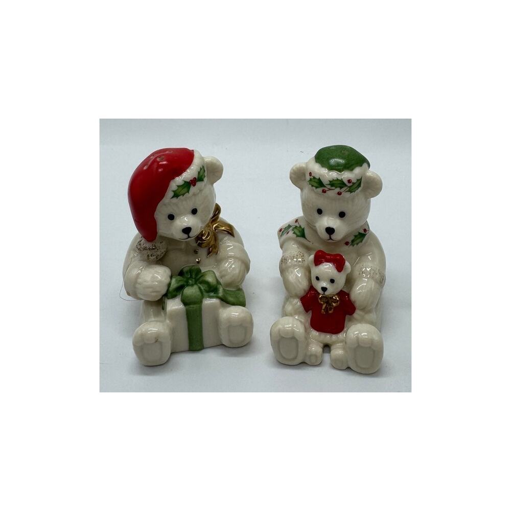 Lenox Christmas Bear Salt and Pepper Shakers